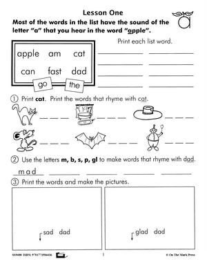 Spelling Grades 1/2 Workbook - Canadian Spelling Lessons/Worksheets