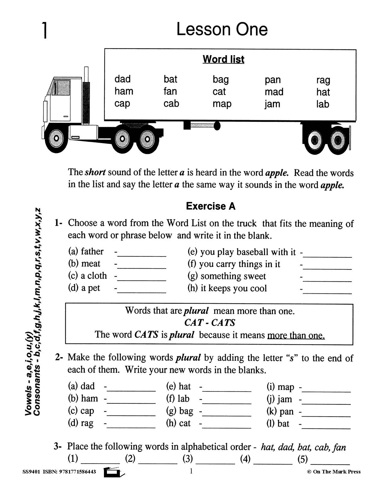 Spelling Grades 2/3 Workbook - Canadian Spelling Lessons/Worksheets