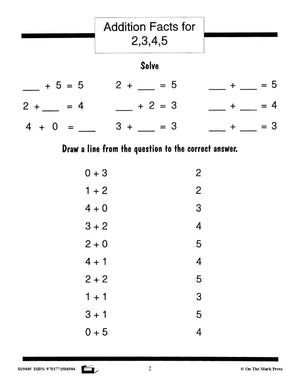 Addition Drill Facts Workbook Grades 2/3 #1