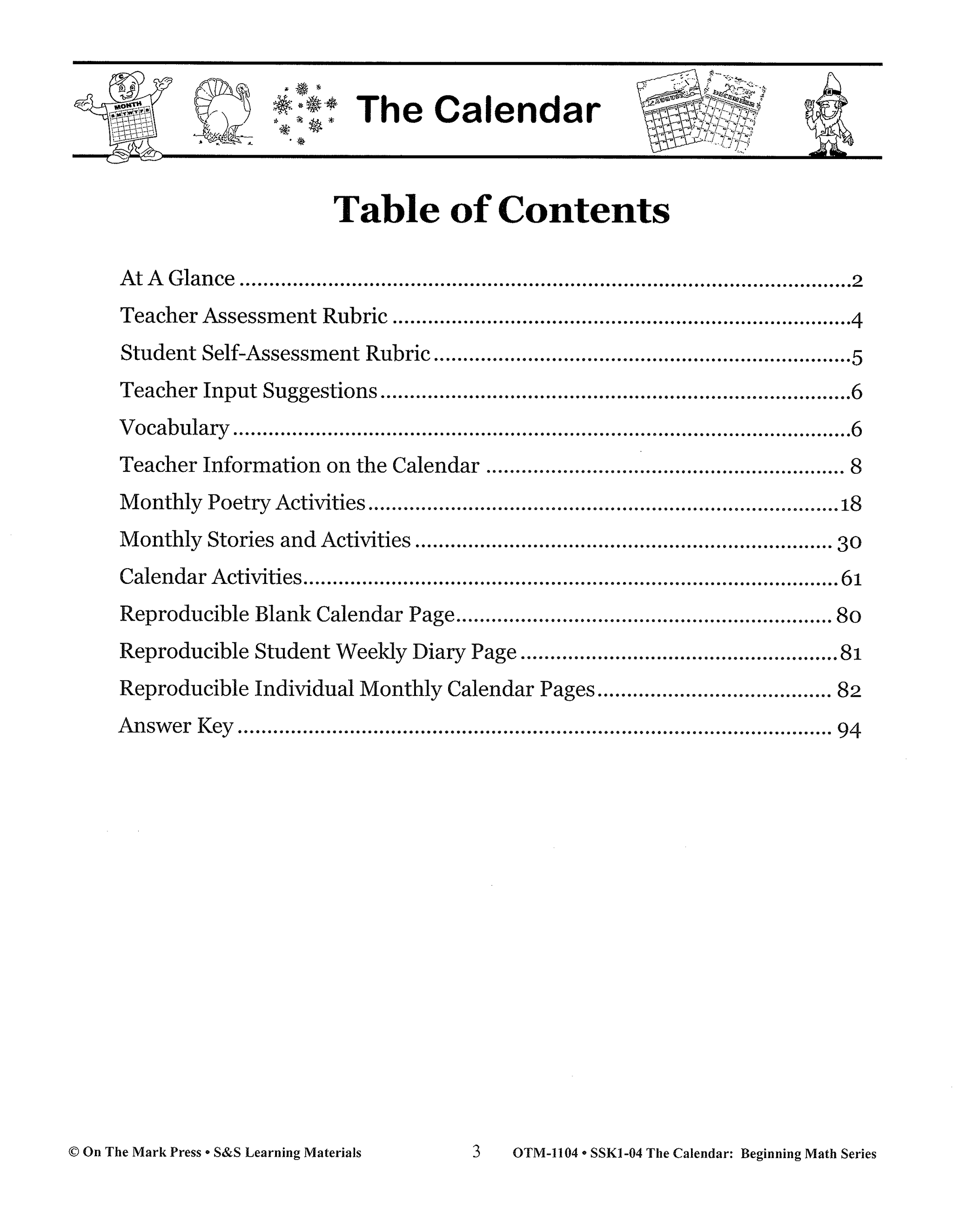 Calendar Activities with Real World Applications! Grades 1-3