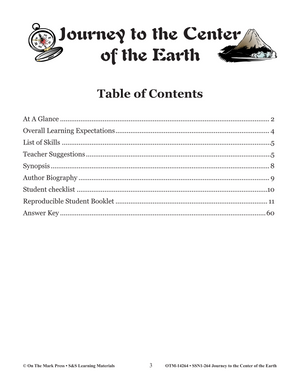 Journey to the Center of the Earth,  by Jules Verne Lit Link/Novel Study Grades 7-8