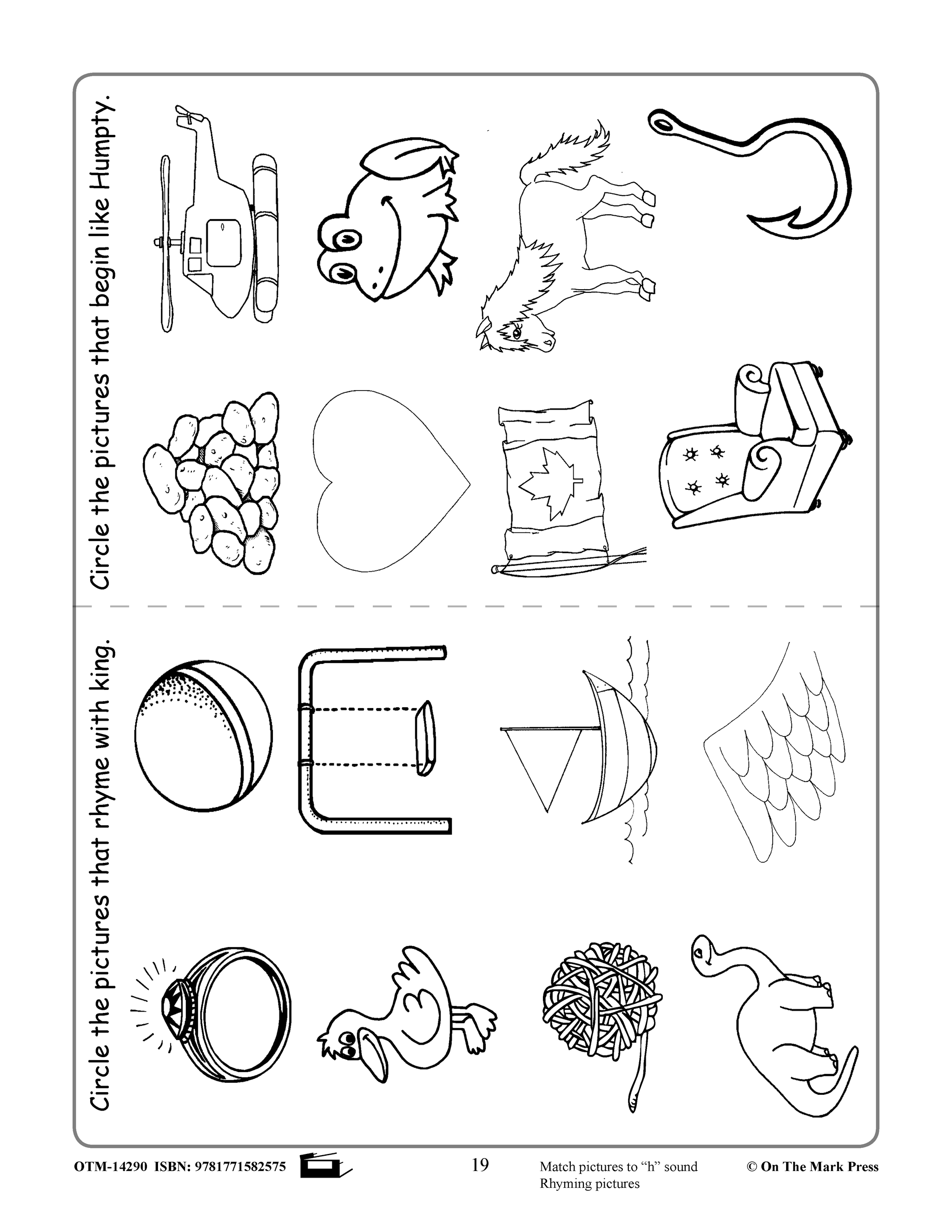 10 Literacy Building Nursery Rhymes Aligned to Common Core Gr. PK-Kindergarten