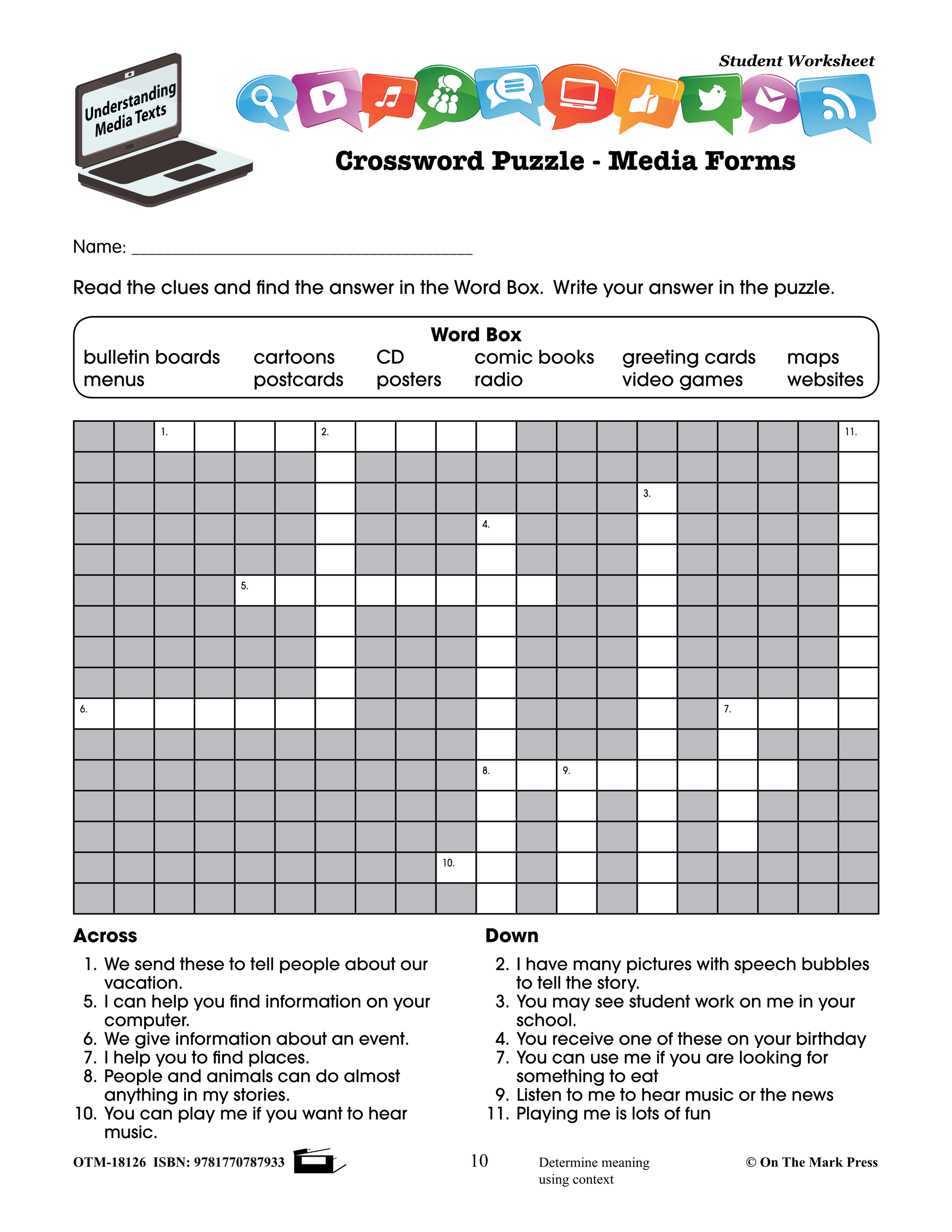 Media Literacy Grades 2-3 Aligned to Common Core - Understanding Text and Media Forms