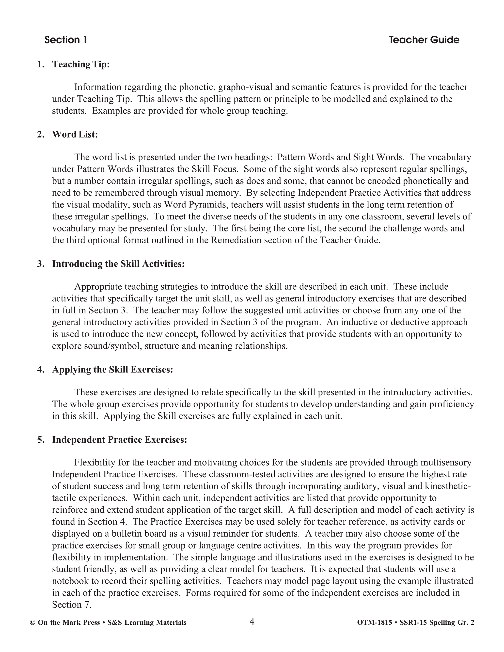 Spelling Grade 2 - A Full Year Program