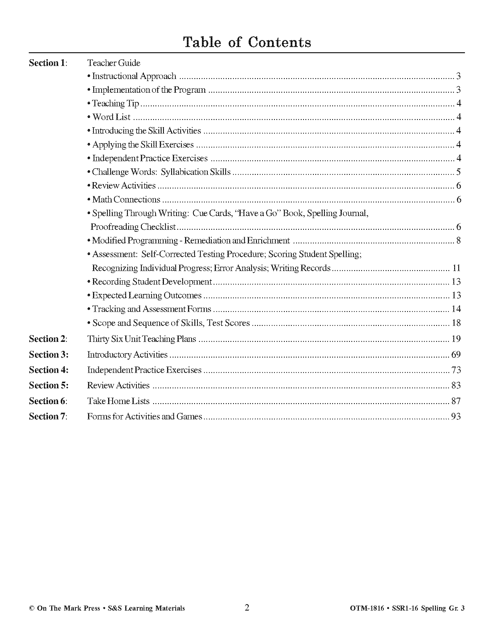 Spelling Grade 3 - A Full Year Program