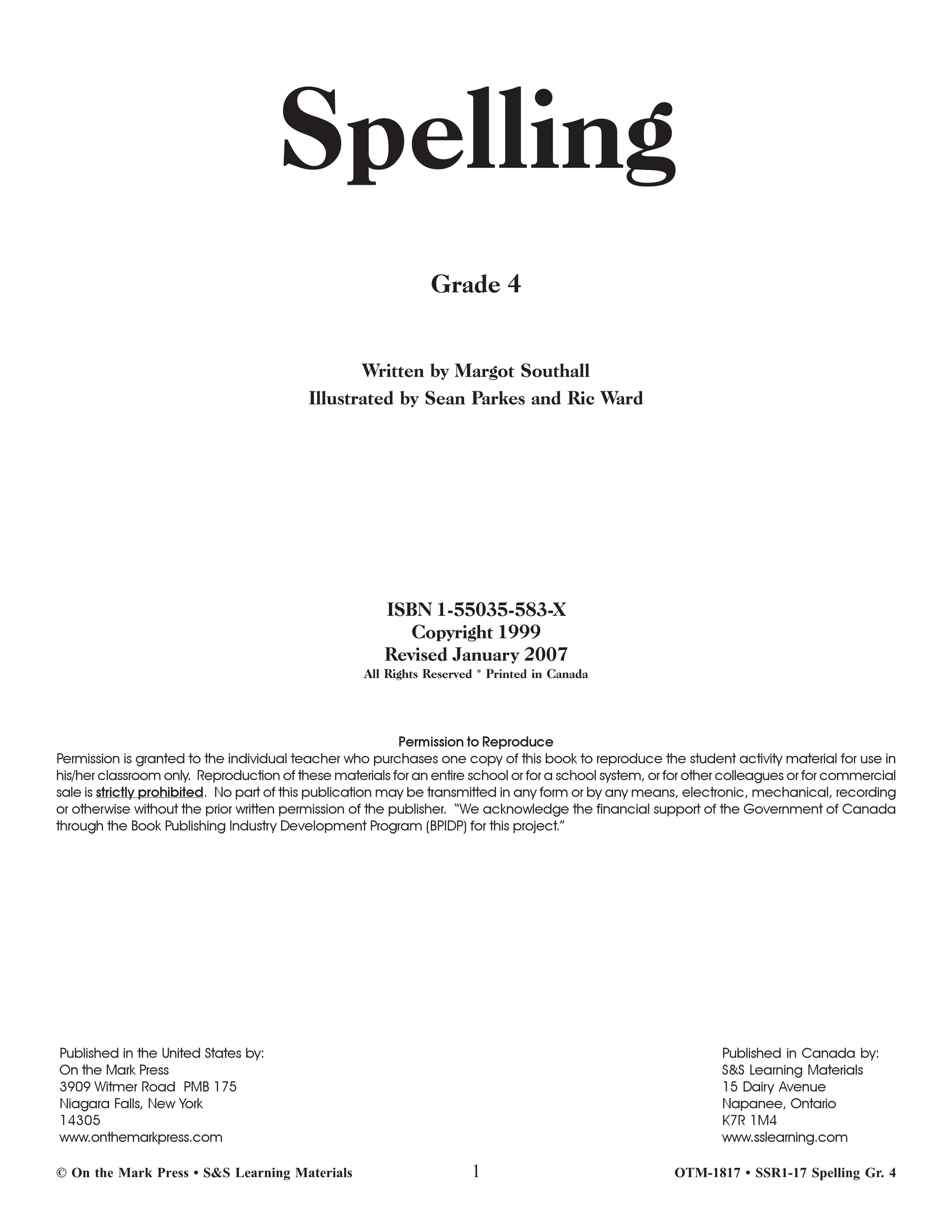 Spelling Grade 4 - A Full Year Program