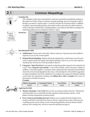 Spelling Grade 6 - A Full Year Program