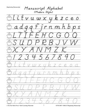 Modern Manuscript Beginning Workbook Grades PreK-2