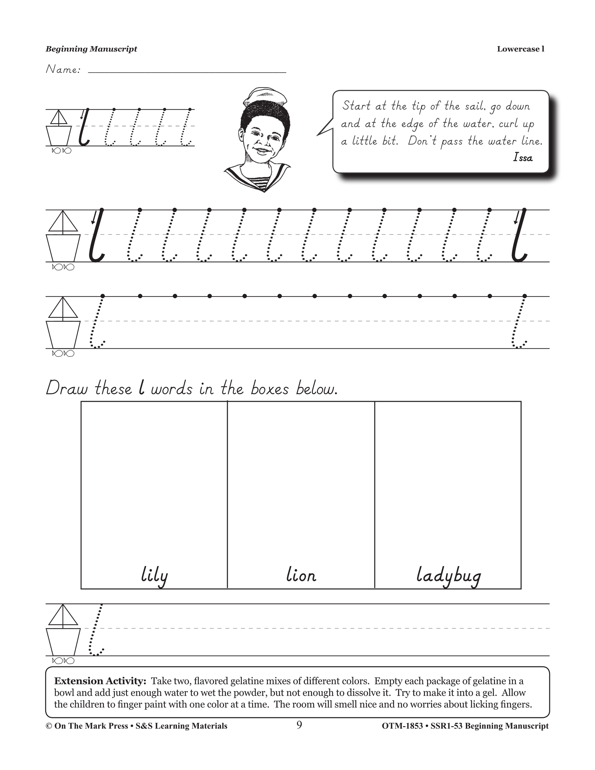 Modern Manuscript Beginning Workbook Grades PreK-2