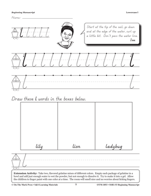 Modern Manuscript Beginning Workbook Grades PreK-2