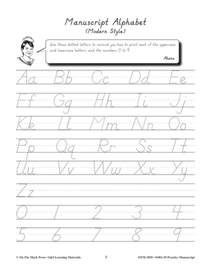 Modern Manuscript Practice Workbook Grades Prek-2