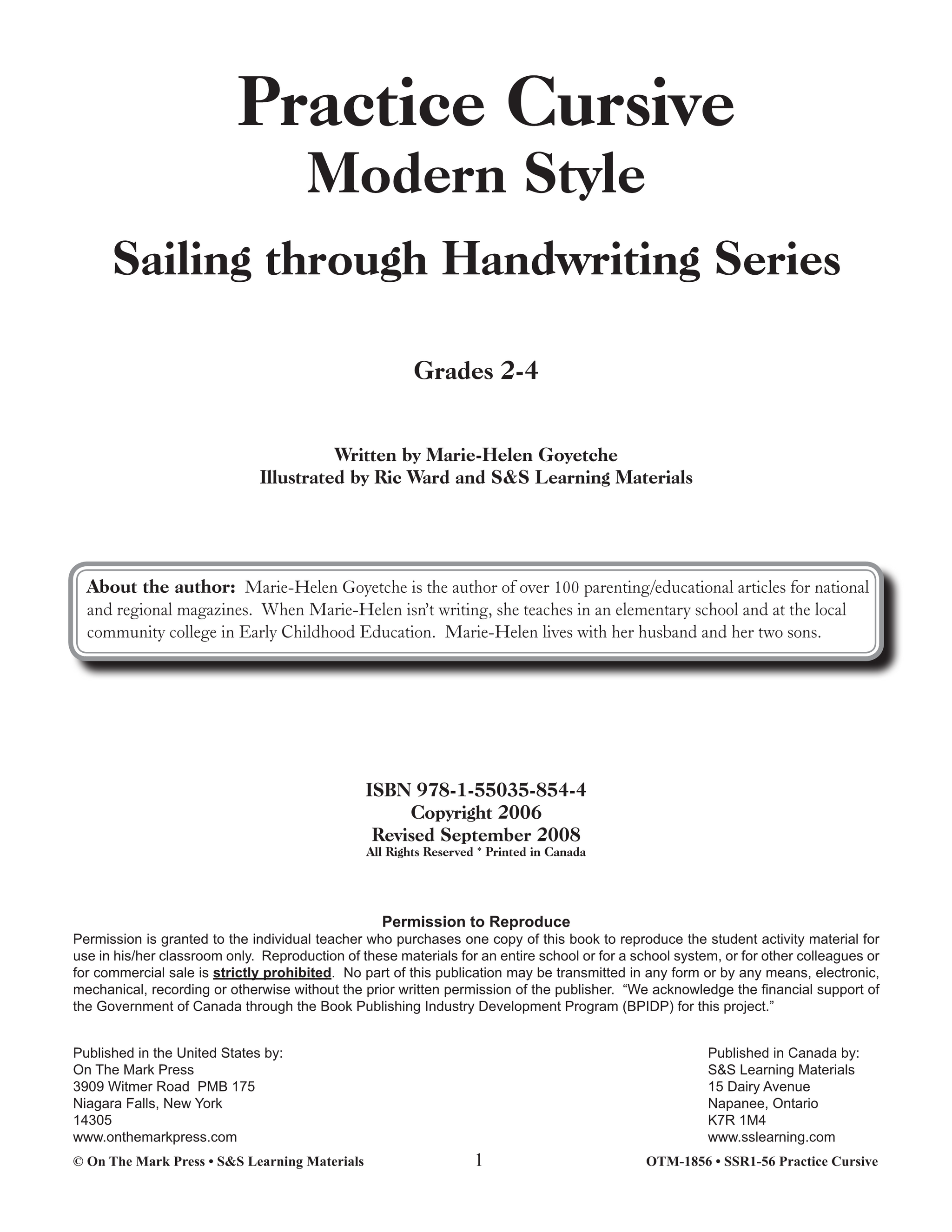 Modern Cursive Practice Workbook Grades 2-4