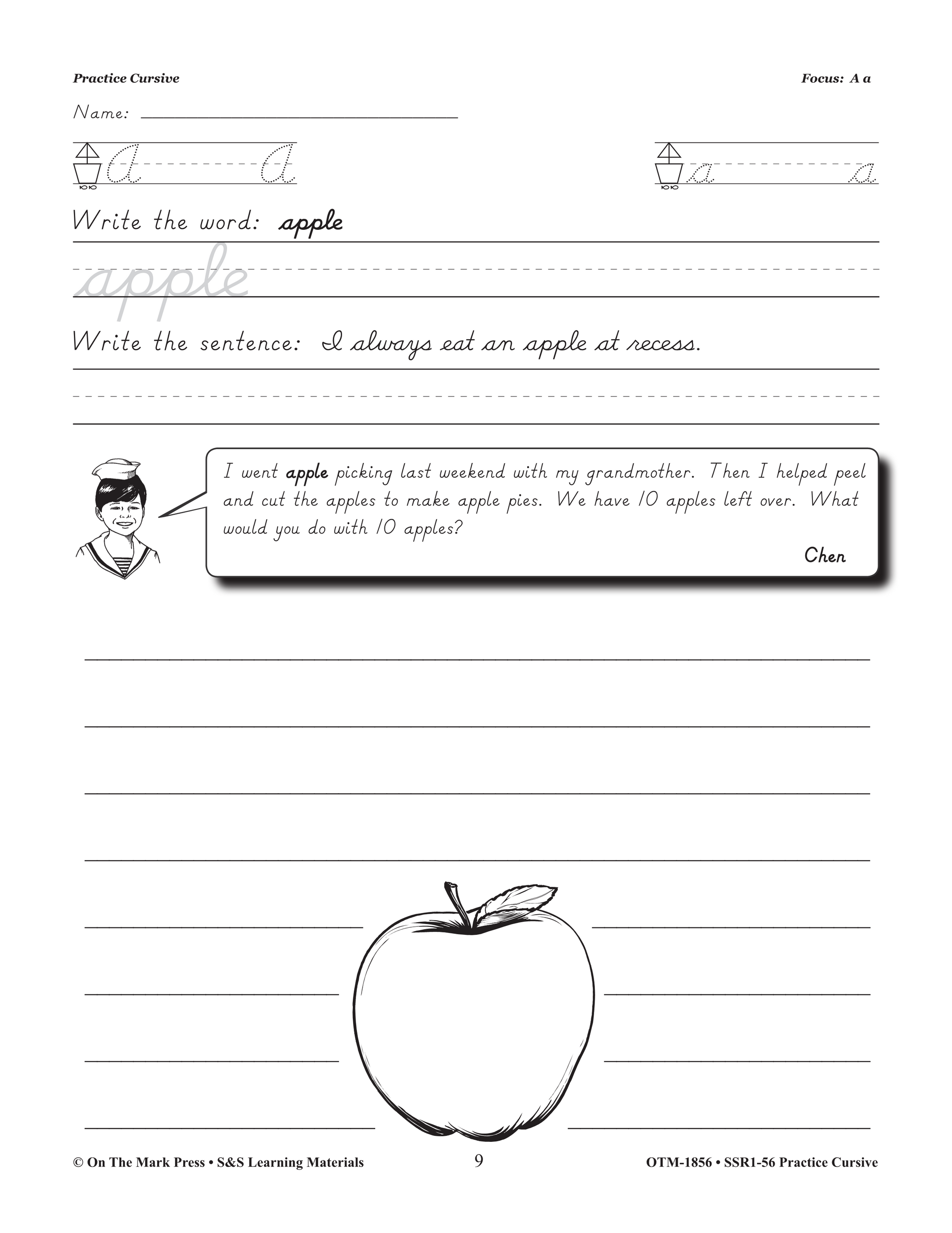 Modern Cursive Practice Workbook Grades 2-4
