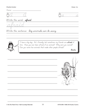 Modern Cursive Practice Workbook Grades 2-4