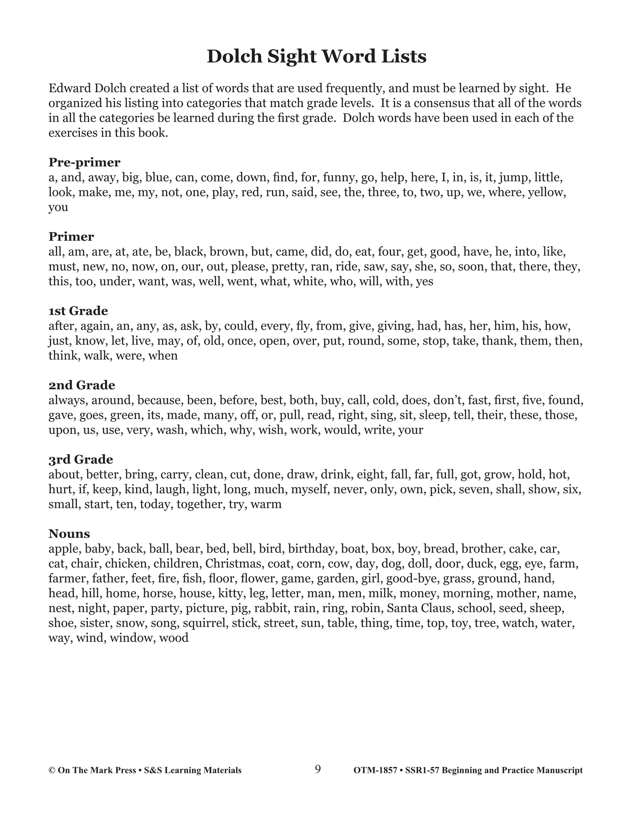 Beginning & Practice Modern Manuscript Big Book Grades Pre K-2