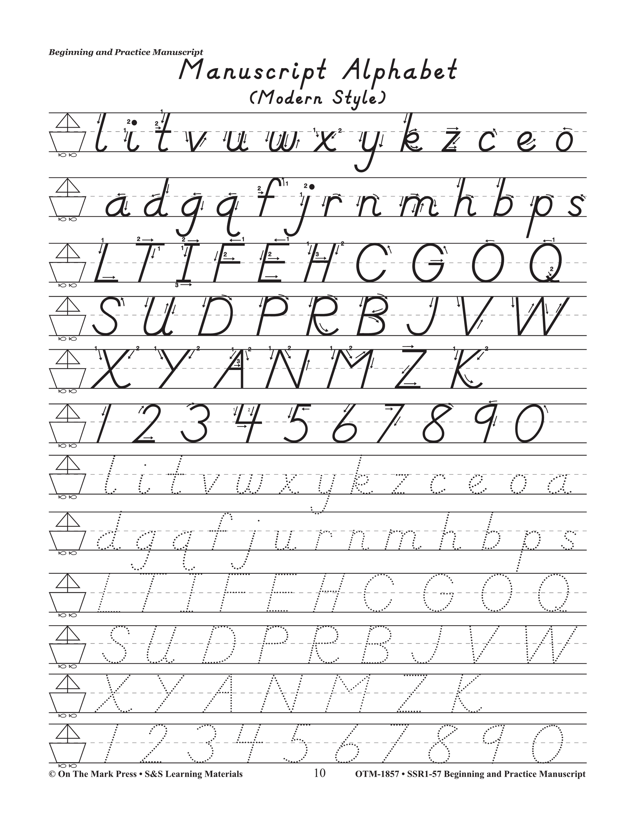 Beginning & Practice Modern Manuscript Big Book Grades Pre K-2