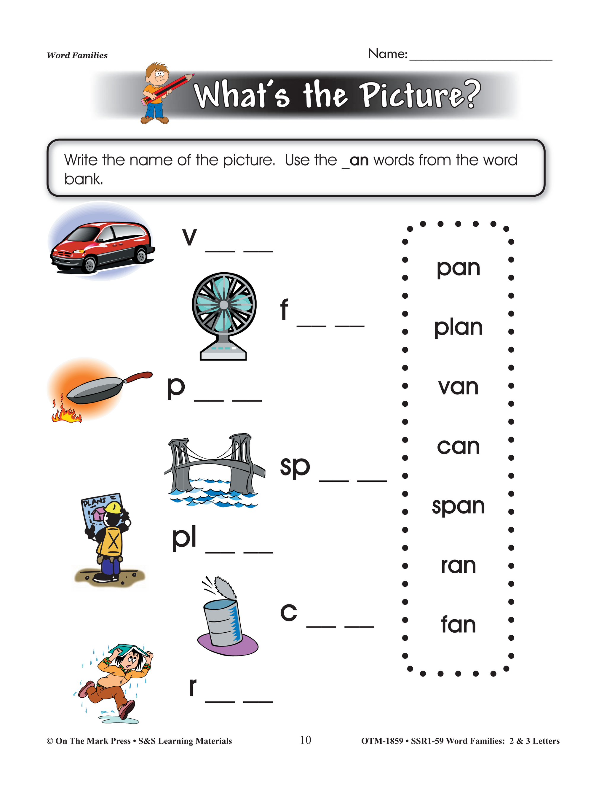 Word Families 2 & 3 Letters Grades 1-3