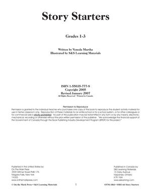 Story Starters Grades 1-3