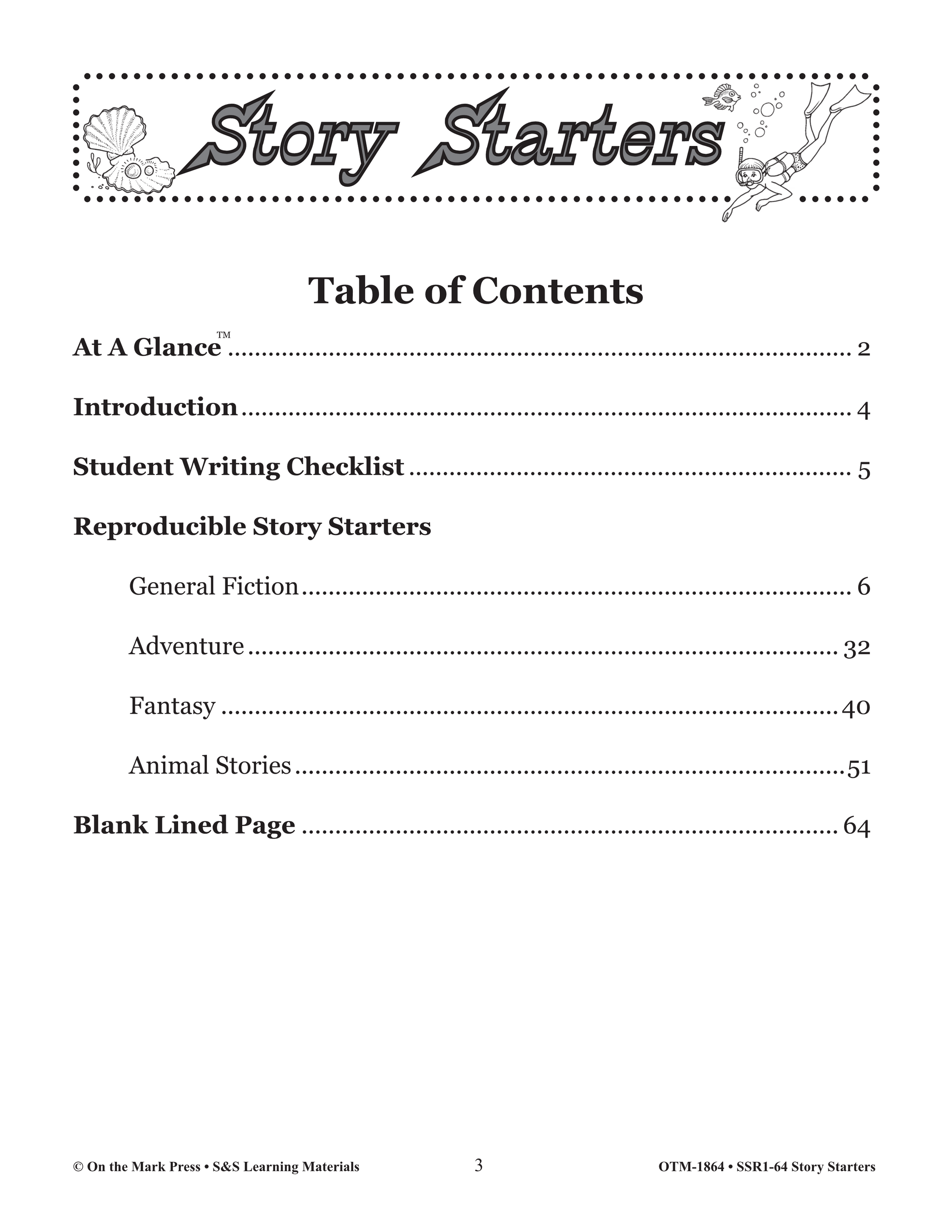 Story Starters Grades 1-3