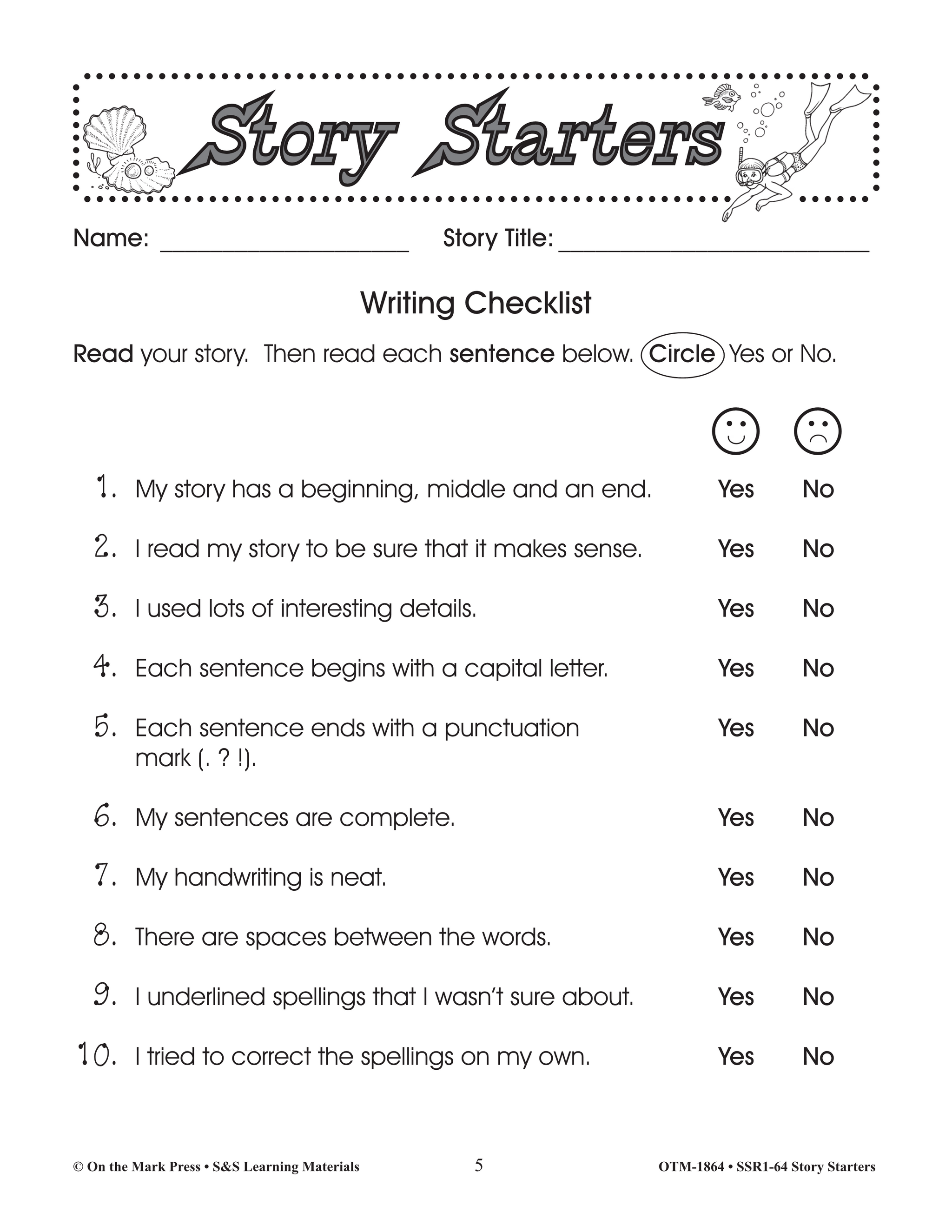 Story Starters Grades 1-3