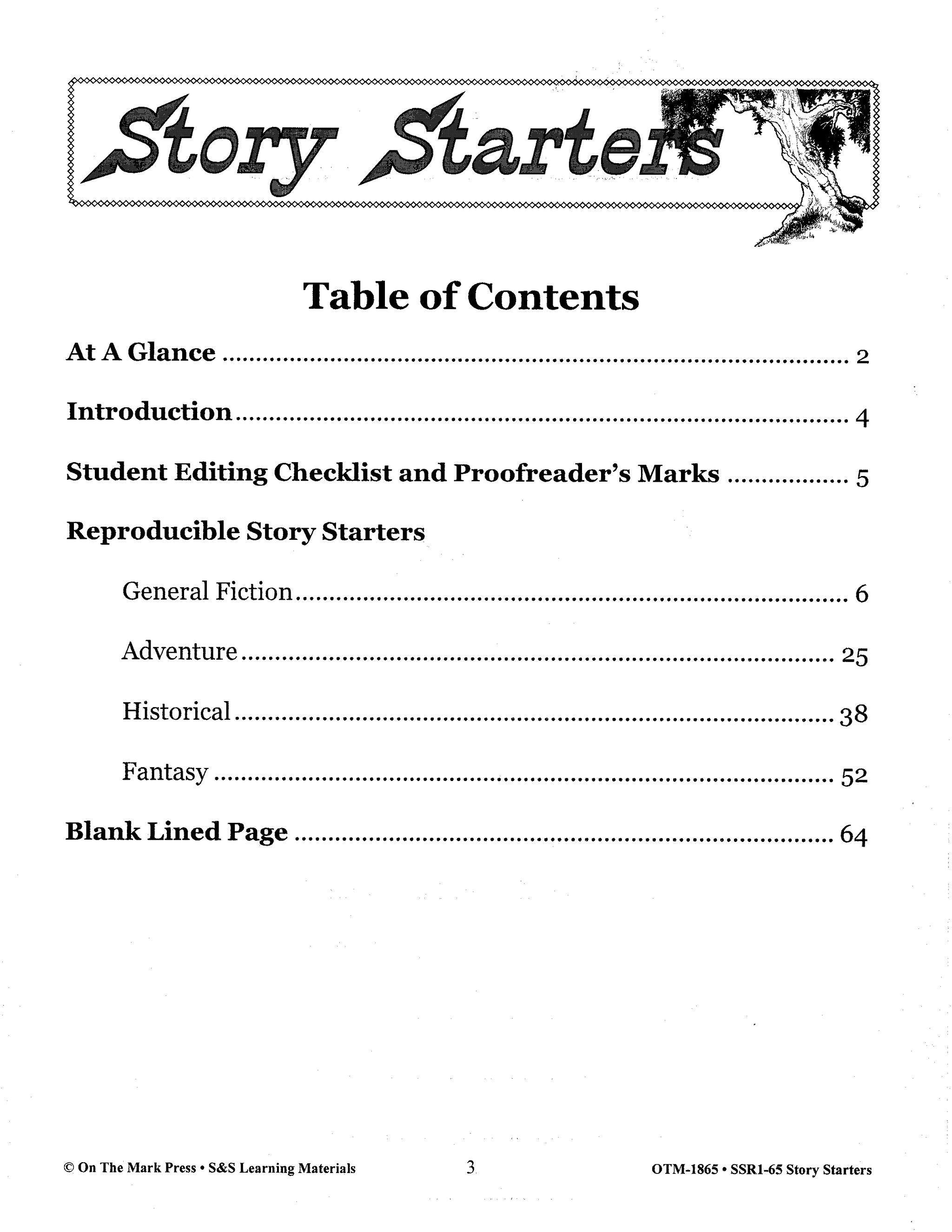 Story Starters Grades 4-6 - All Genres