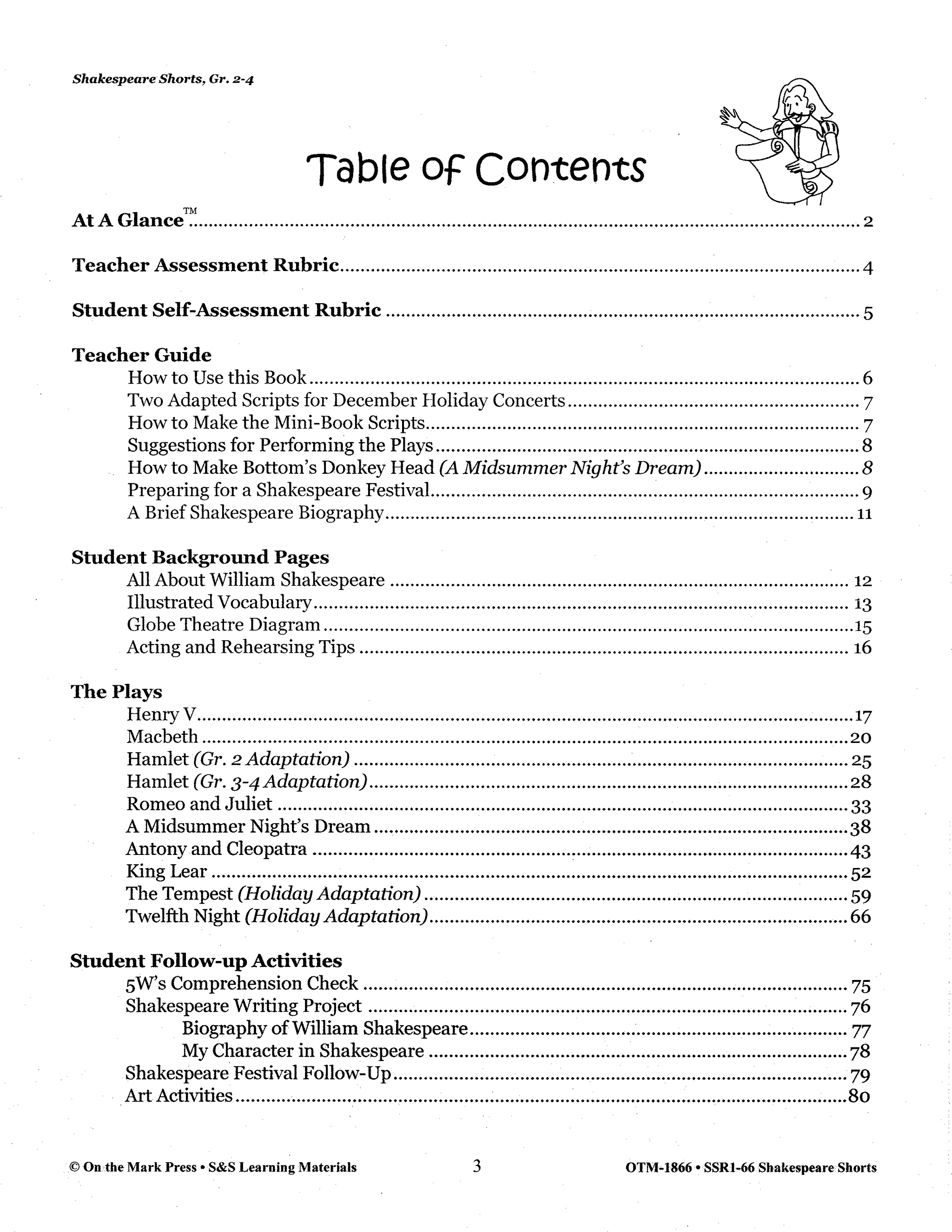 Shakespeare Shorts - Performing Arts Grades 2-4