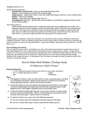 Shakespeare Shorts - Performing Arts Grades 4-6