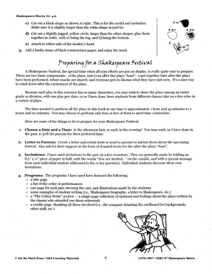 Shakespeare Shorts - Performing Arts Grades 4-6