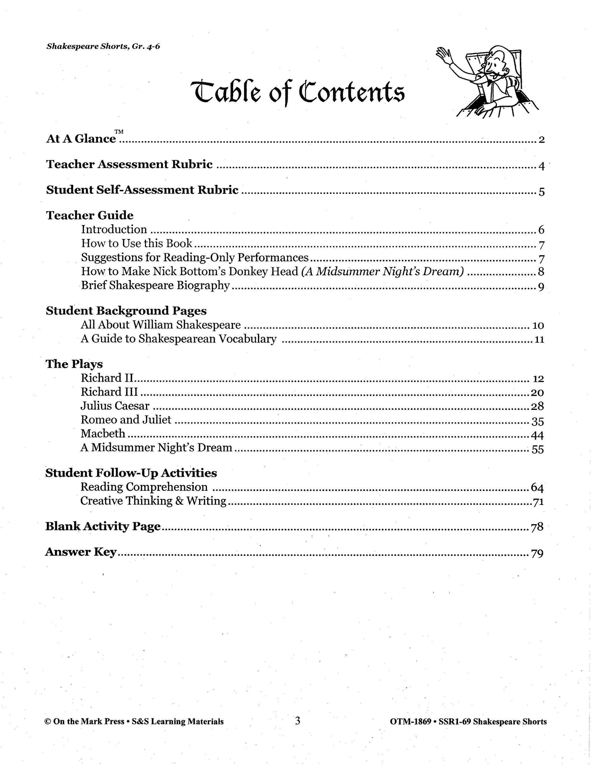 Shakespeare Shorts - Readers Theater Grades 4-6  (Scripts for Shakespeare Plays)