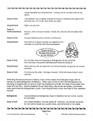 Shakespeare Shorts - Readers Theater Grades 4-6  (Scripts for Shakespeare Plays)