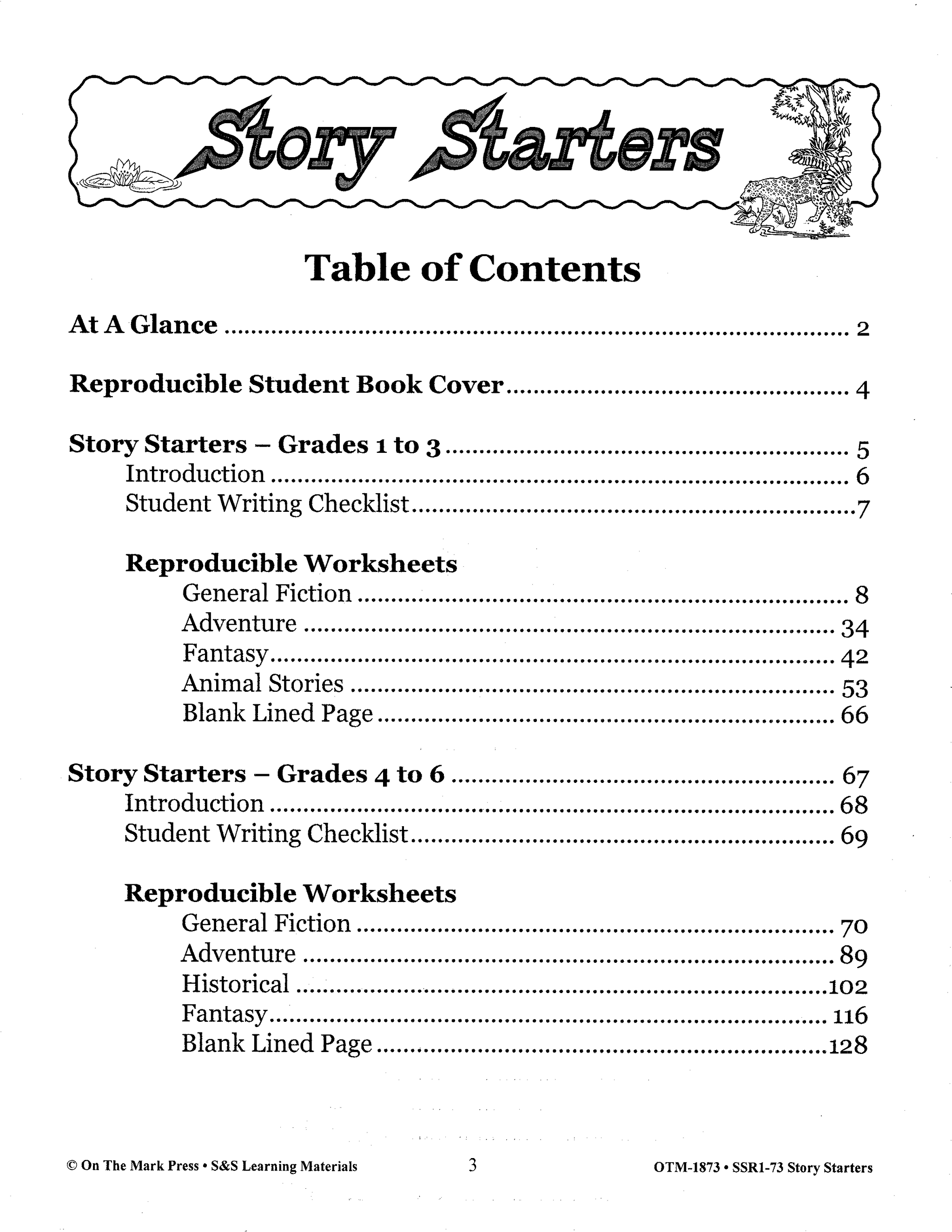 Story Starters Savings Bundle (Grades 1–3 and 4–6)
