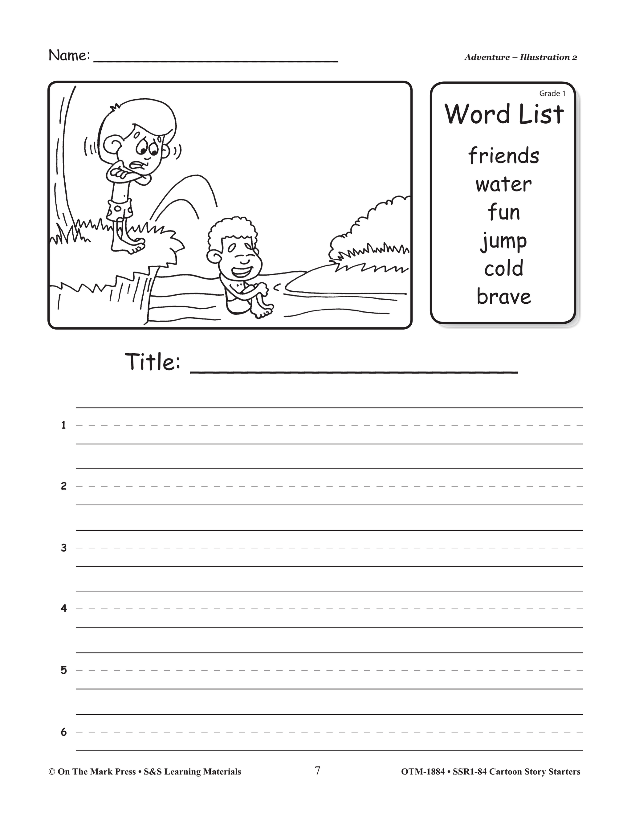 Cartoon Story Starters Grades 1-3