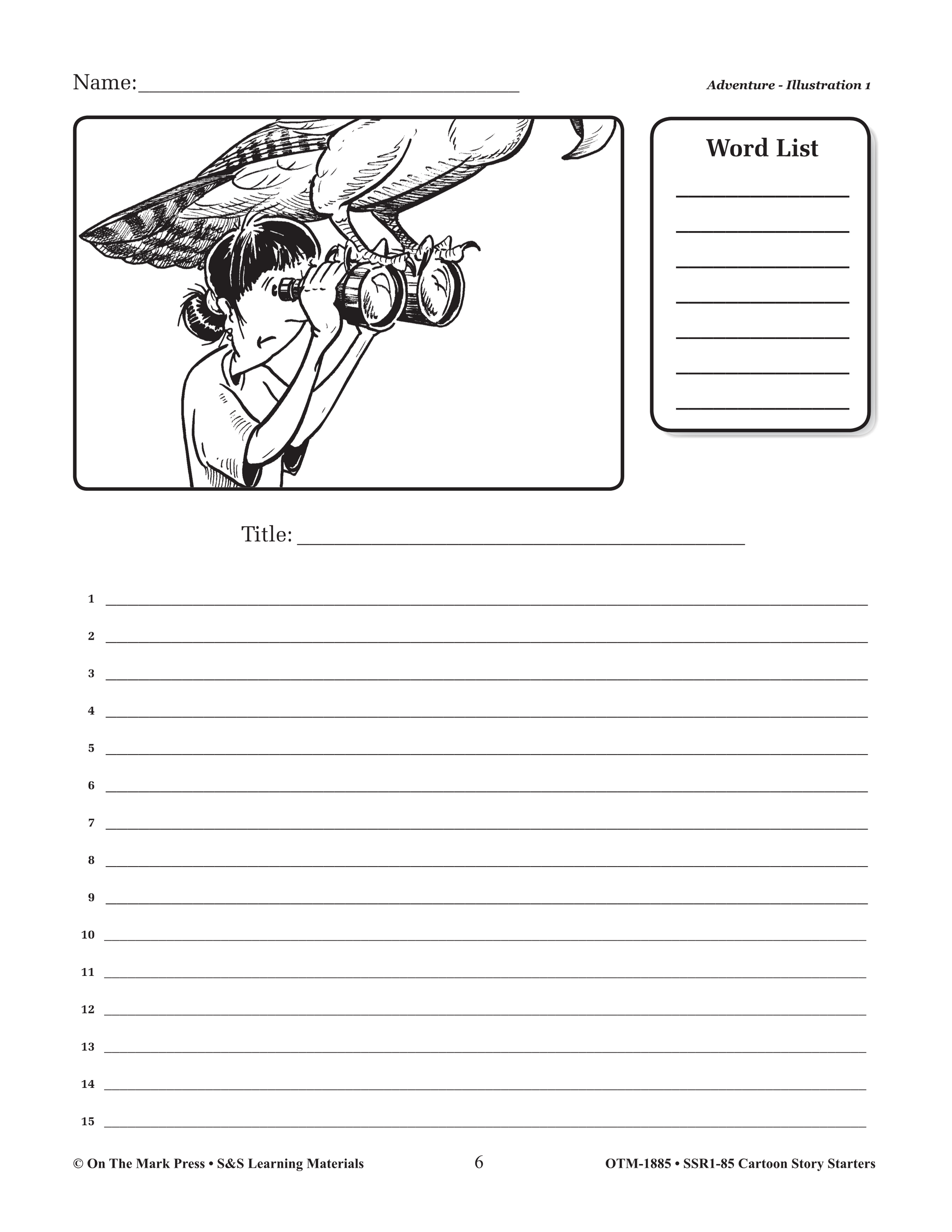 Cartoon Story Starters Grades 4-6