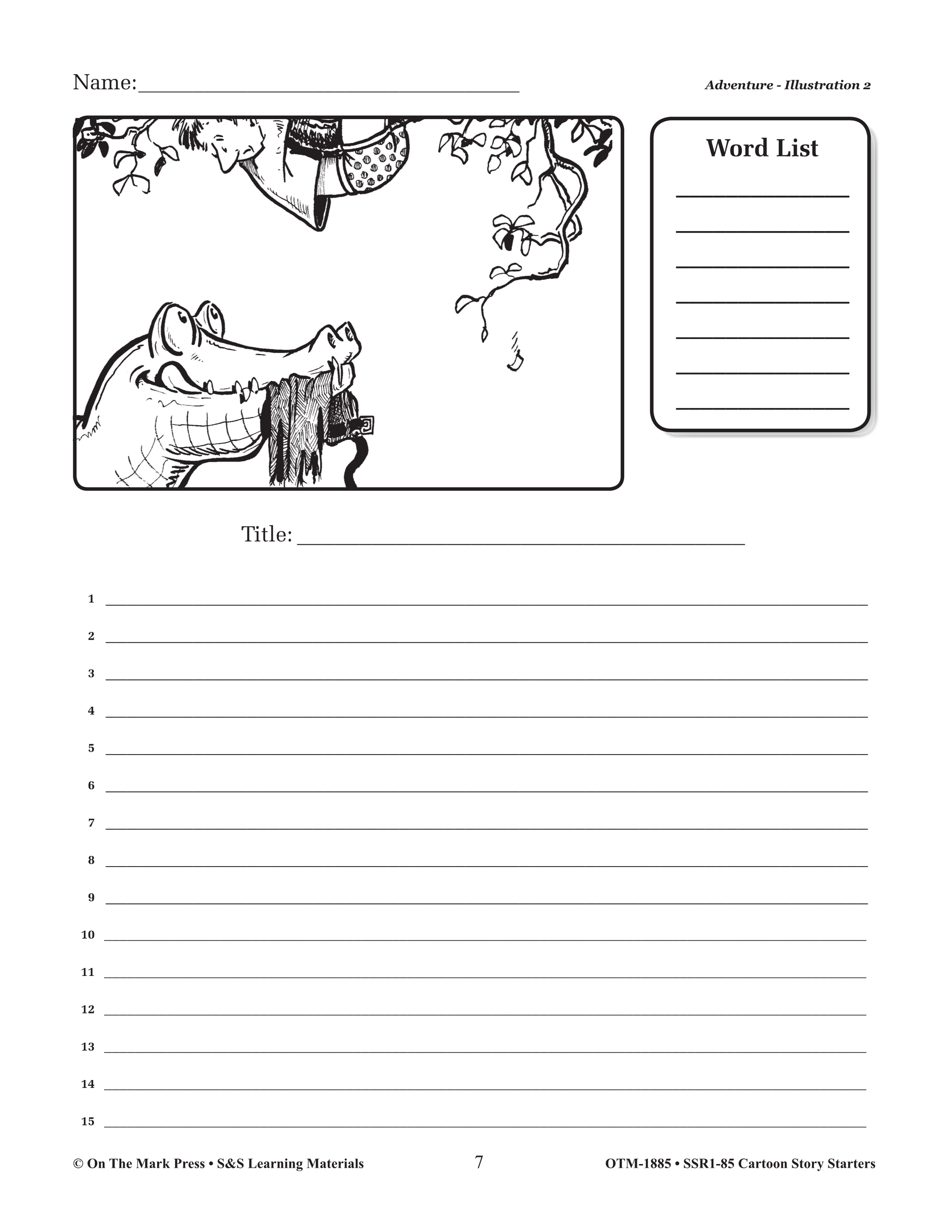 Cartoon Story Starters Grades 4-6