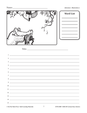 Cartoon Story Starters Grades 4-6