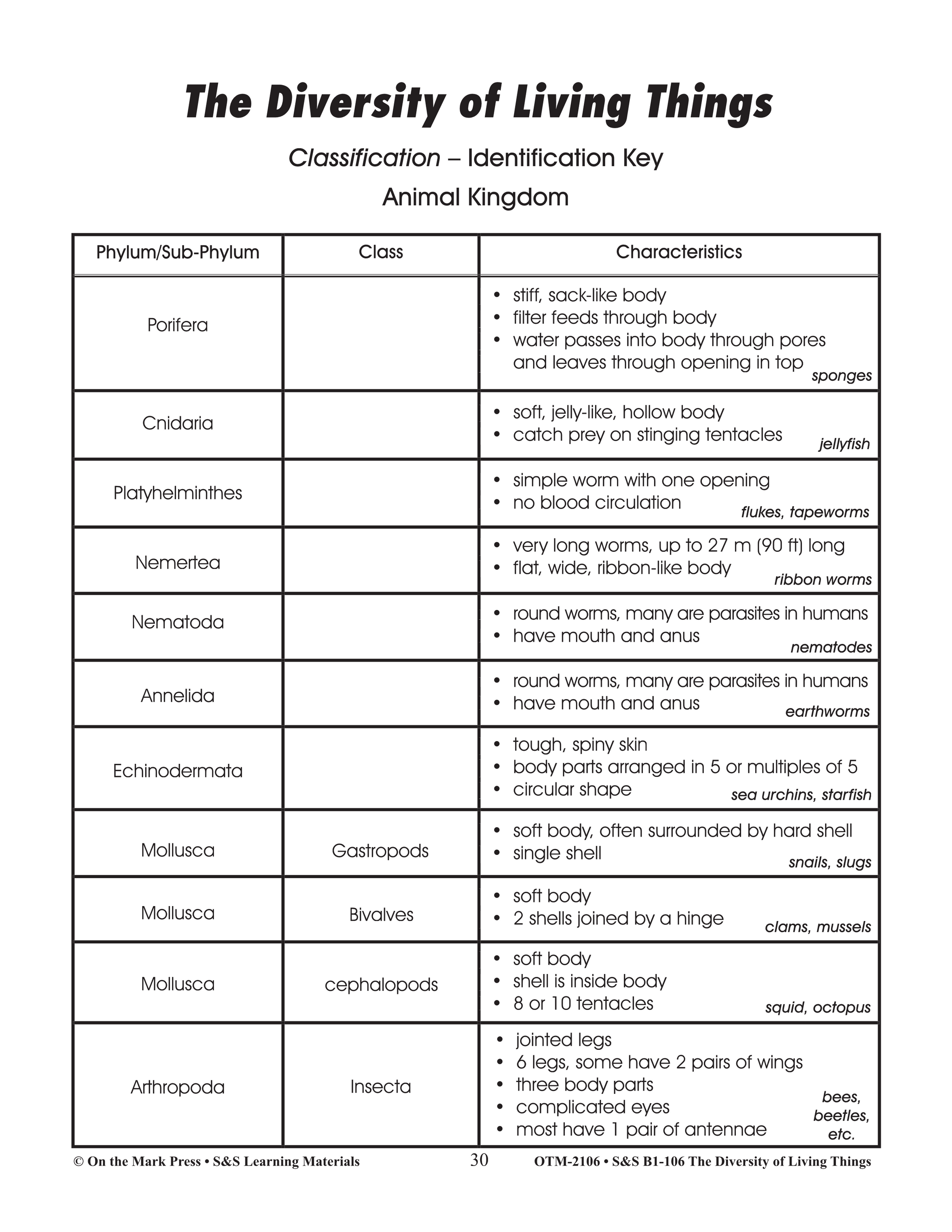 Animal Kingdom Lesson Plan Grades 4-6