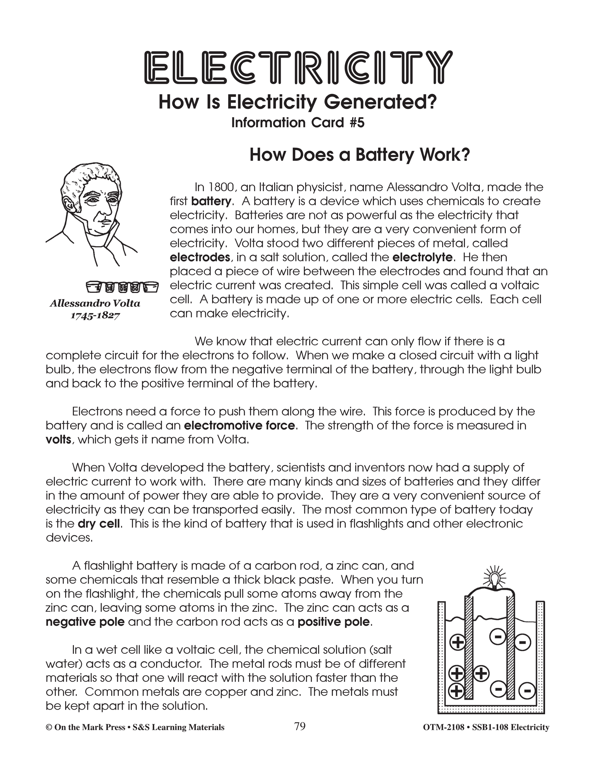 How Does a Battery Work?  Lesson & Activity Grades 4-6