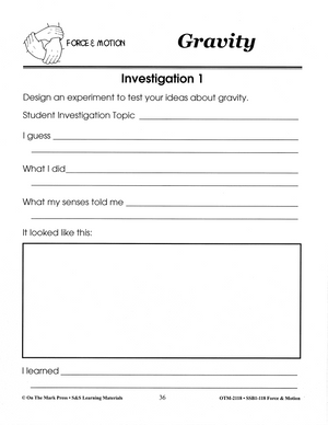 Gravity Experiments Grades 1-3