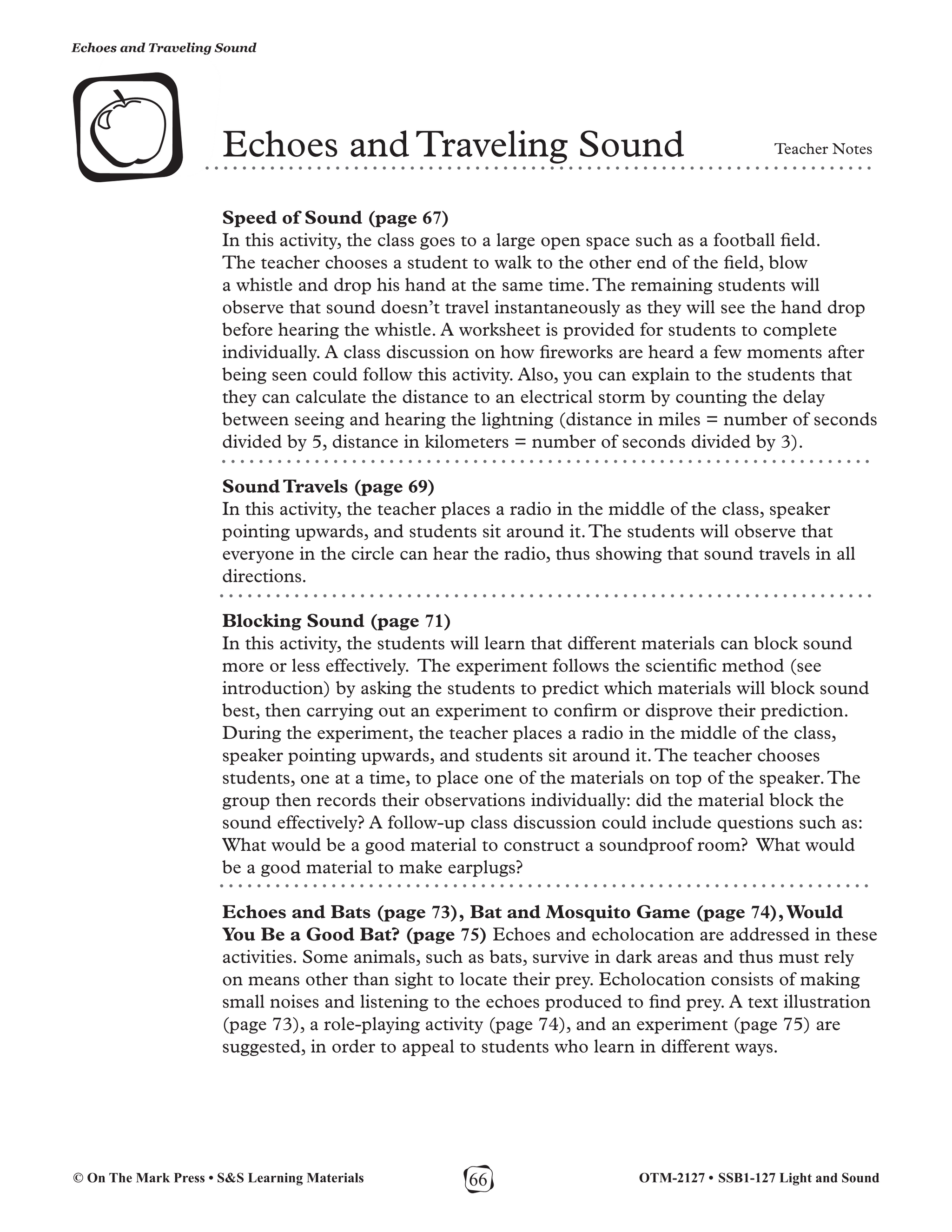 Echoes and Traveling Sound Gr. 1-3 (eLesson Plan)
