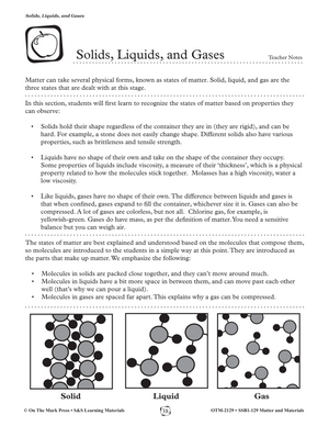 Solids, Liquids, and Gases Gr. 1-3 Lesson and Experiments