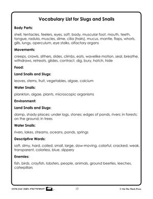 Slugs & Snails Grades 1-3