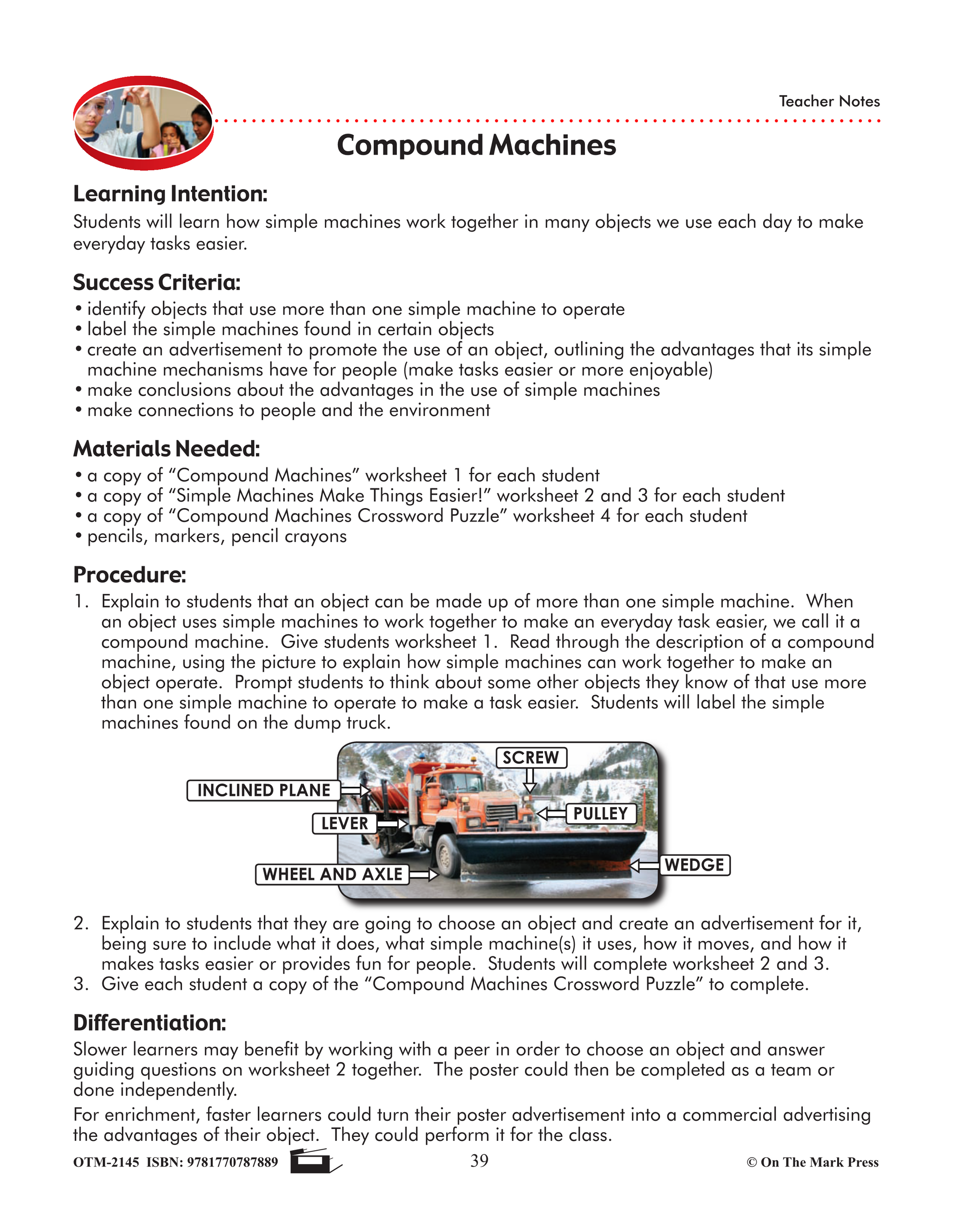 Compound Machines Lesson Grade 2