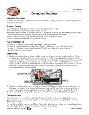 Compound Machines Lesson Grade 2
