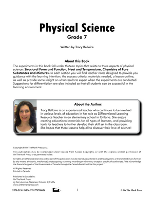 Physical Science Grade 7