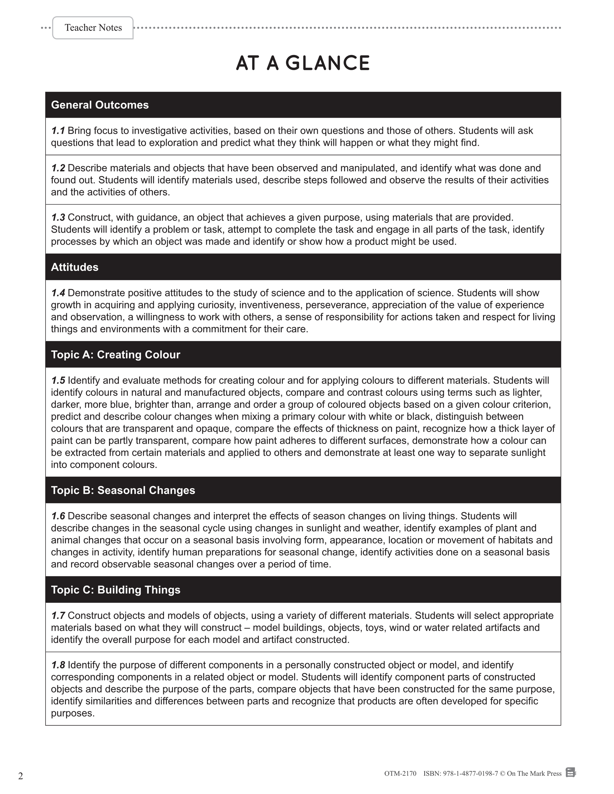 Alberta Grade 1 Science Curriculum - An Entire Year of Lessons!