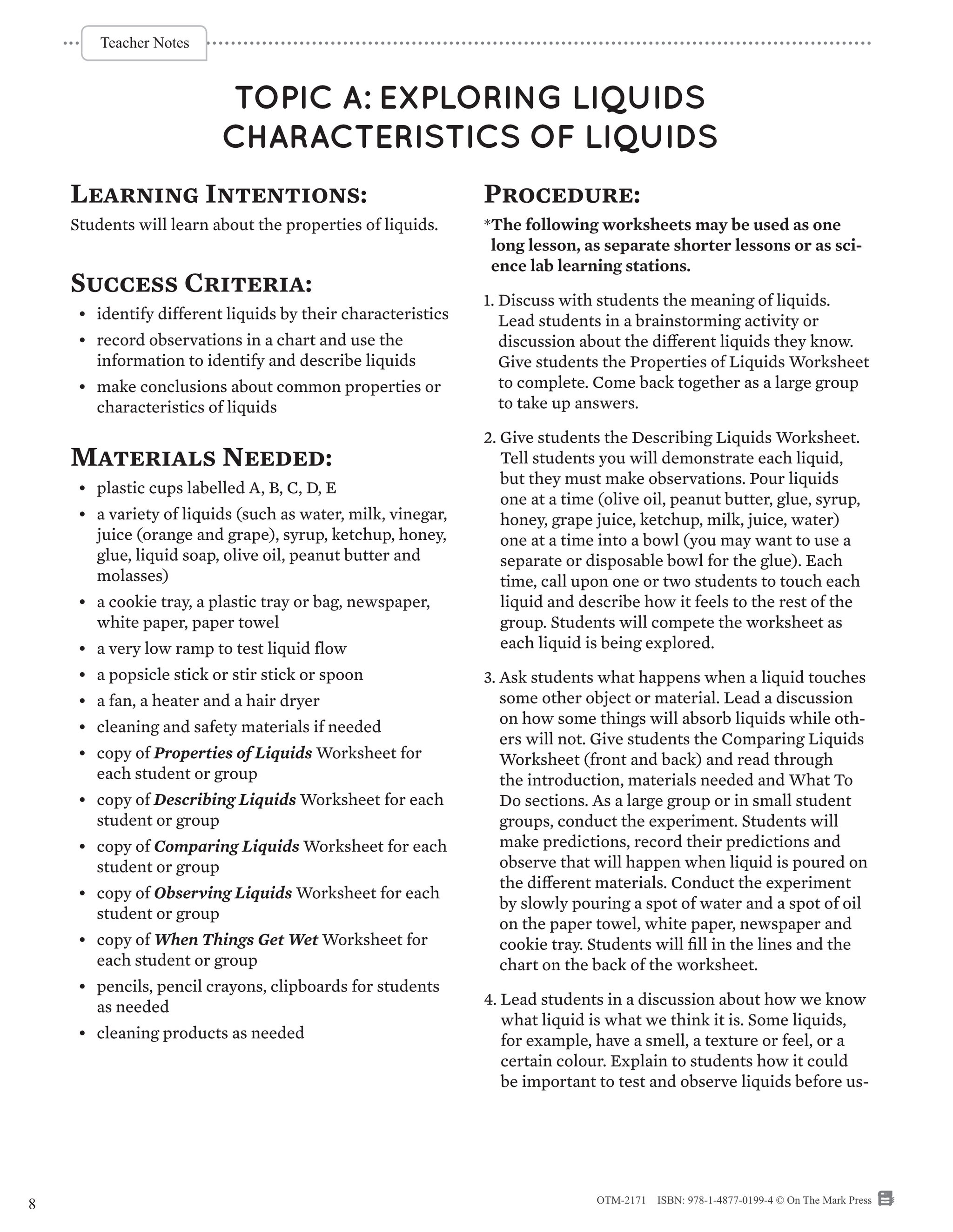 Alberta Grade 2 Science Curriculum - An Entire Year of Lessons!