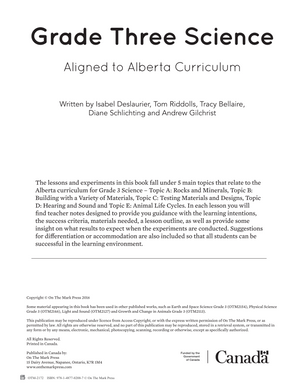 Alberta Grade 3 Science Curriculum - An Entire Year of Lessons!
