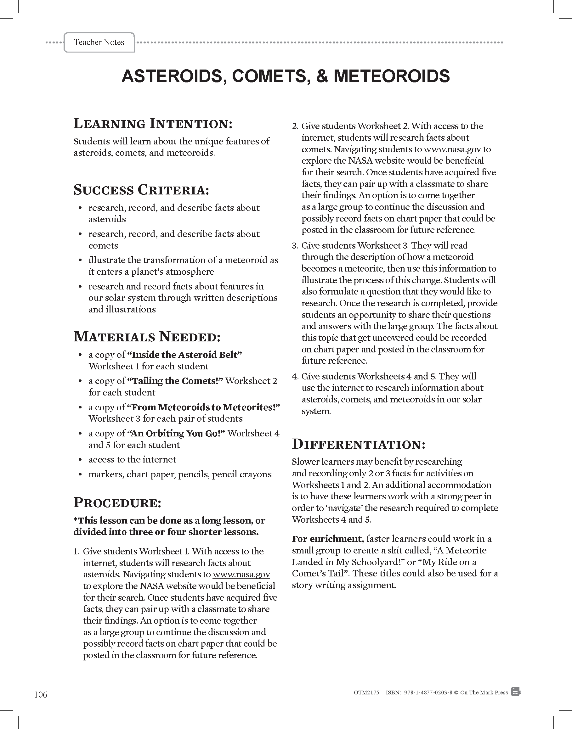 Alberta Grade 6 Science Curriculum - An Entire Year of Lessons!