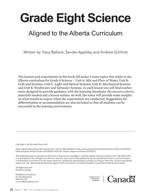 Alberta Grade 8 Science Curriculum - An Entire Year of Lessons!