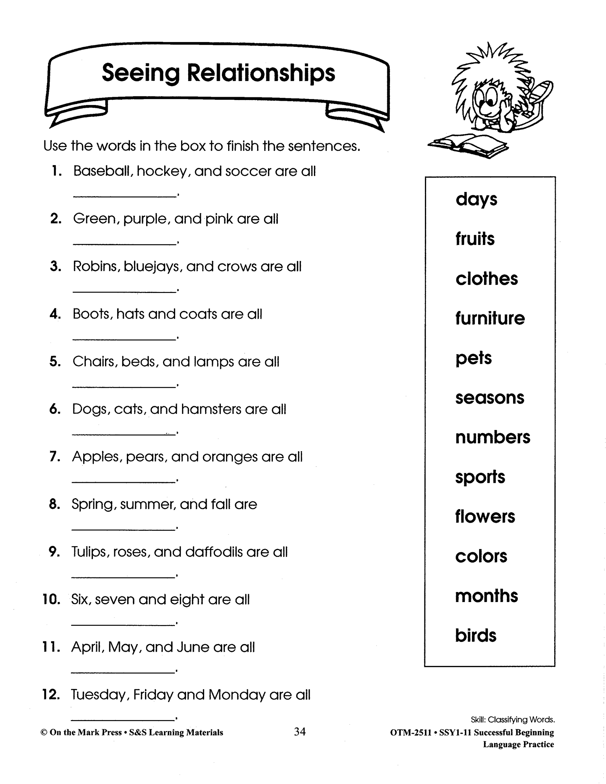 Beginning Language Practice Big Book Grades 1-3 Build Their Skills Bundle!